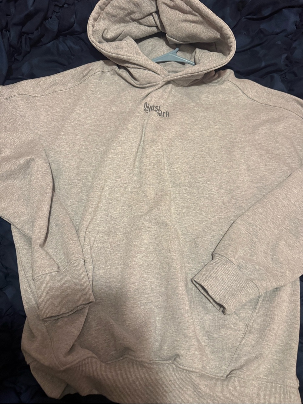 Gymshark Men's Heather Gray Hoodie with Subtle Logo